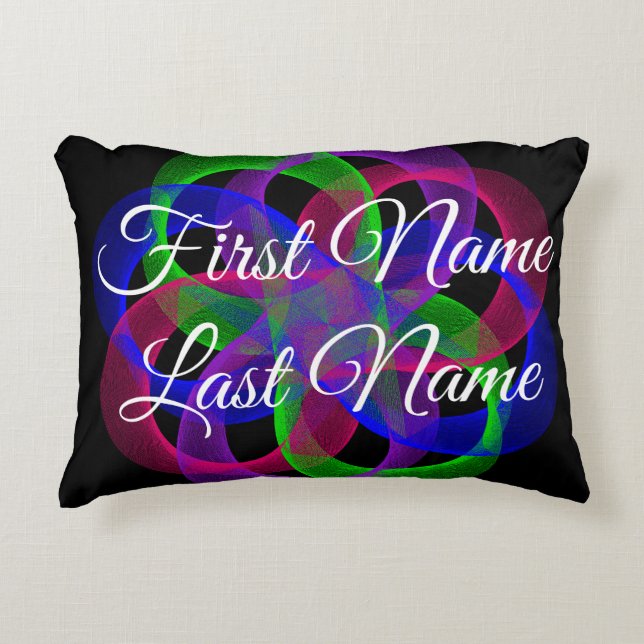 What If Double Loop Geometric Accent Pillow (Front)