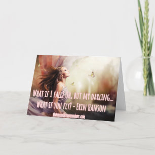 What if I fall - Erin Hanson quote Card