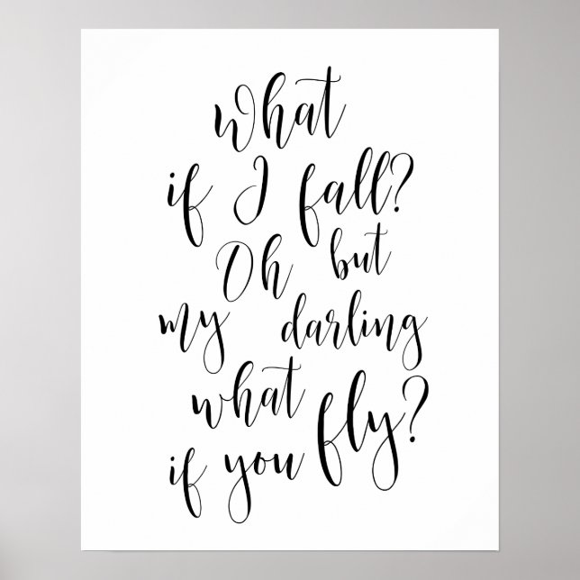 What If I Fall? Oh But My Darling What If You Fly? Poster (Front)