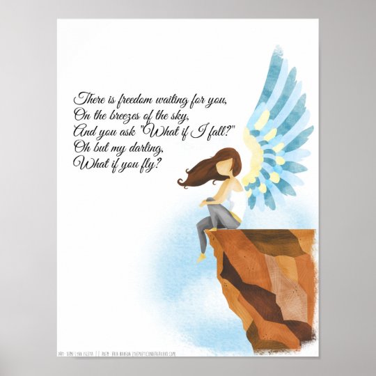 What If I Fall Poster Zazzle Co Nz