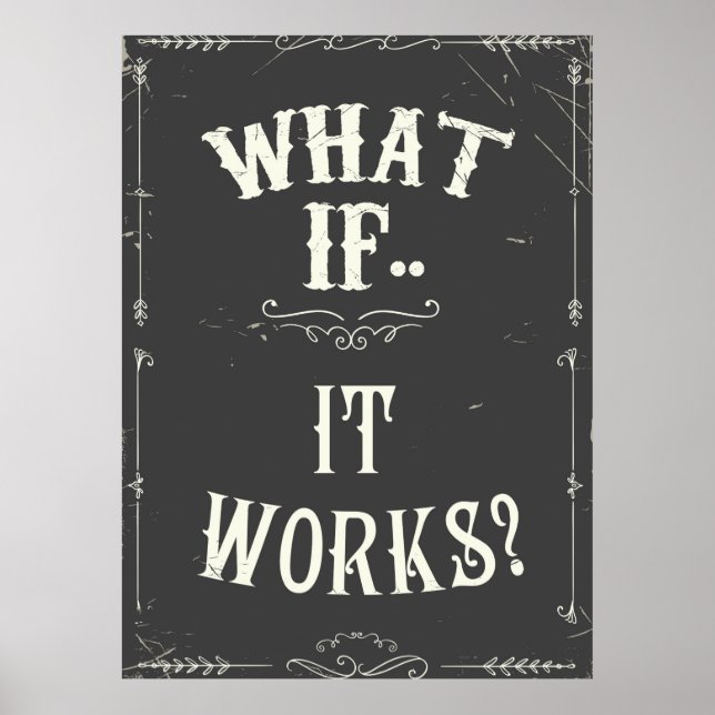 What if...It works? Inspirational Quote Poster (Front)