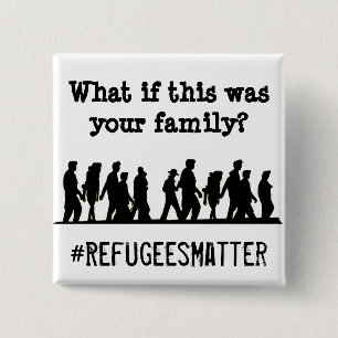 What if this was your Family? #Refugees Matter 15 Cm Square Badge