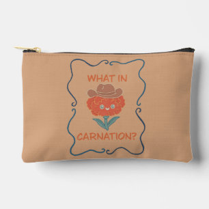 What in Carnation Funny Cowboy Flower Accessory Pouch