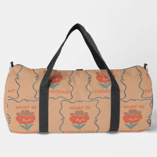 What in Carnation Funny Cowboy Flower Duffle Bag