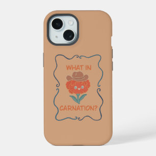 What in Carnation Funny Cowboy Flower iPhone 15 Case