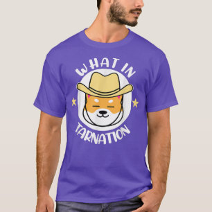What In Tarnation Funny Dog  Cowboy Corgi Meme  T-Shirt