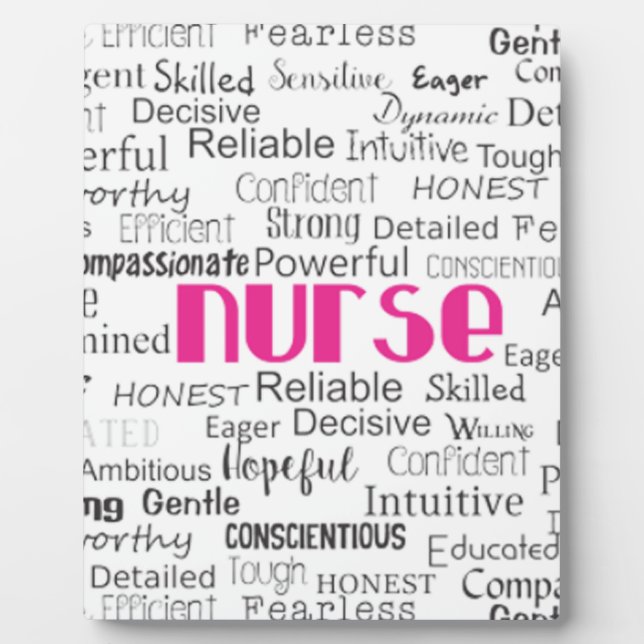 What is a Nurse.....in White & Pink Plaque (Front)