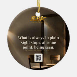 What Is Always in Plain Sight Book Quote Ceramic Tree Decoration