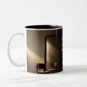 What Is Always in Plain Sight Book Quote Two-Tone Coffee Mug