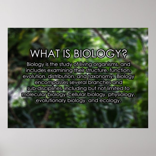 What is Biology? Poster (Front)