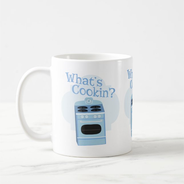 What Is Cooking Fun Retro Oven Illustration Design Coffee Mug (Left)