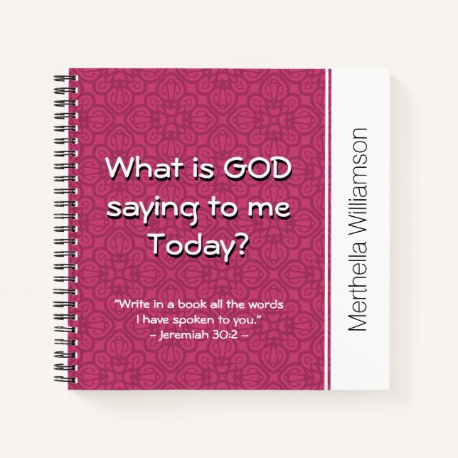 WHAT IS GOD SAYING Christian Devotional Prayer Notebook (Front)