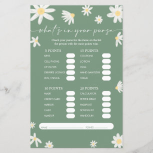 What Is in Your Purse Baby Shower Game