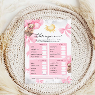 What Is in Your Purse Baby Shower Game