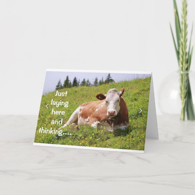 WHAT IS IT LIKE TO BE TURNING **60** ASKS COW CARD (Front)