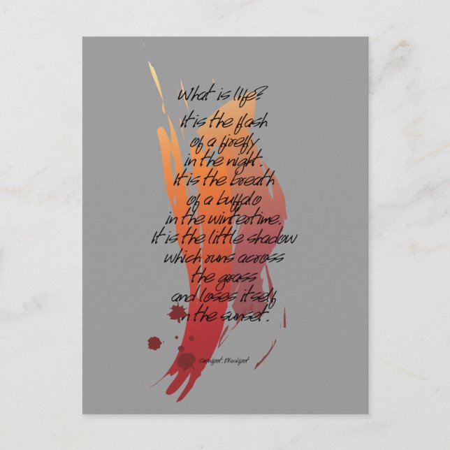 What Is Life? Postcard (Front)