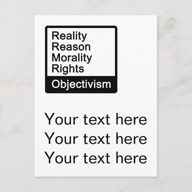 What Is Objectivism? postcard (Front)