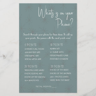 What is on your Phone? Game Card Flyer