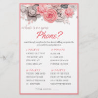 What is on your Phone? Game Card Flyer