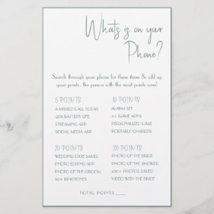 What is on your Phone? Game Card Flyer