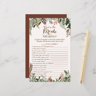  What Is The Bride Wearing Game Аutumn Leave Flyer