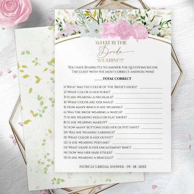 What Is The Bride Wearing Game Wildflower Card (Creator Uploaded)