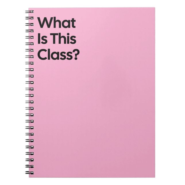 What Is This Class Notebook (Front)