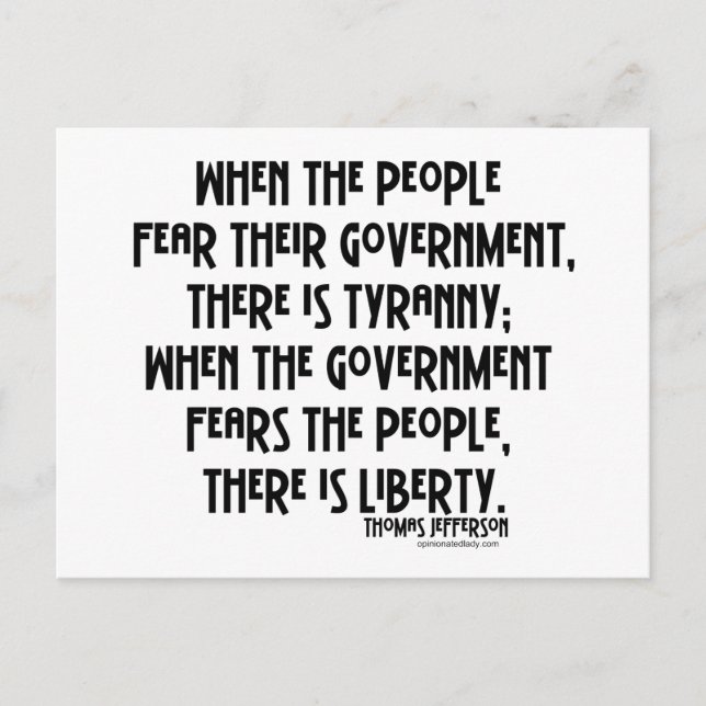 What is Tyranny...? Postcard (Front)