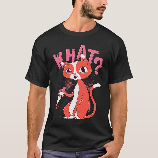 What  Killer Cat Knife Killer Cats T-Shirt (Front)