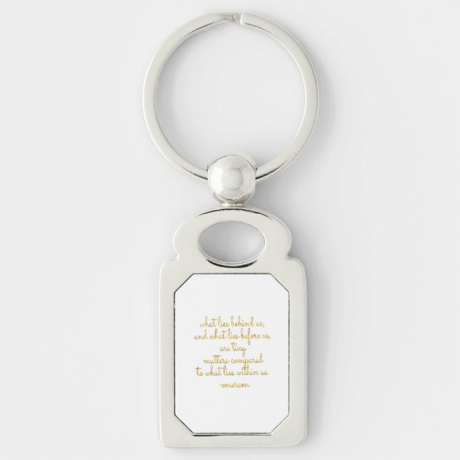 What Lies Within Us Emerson Gold Faux Foil Quote Key Ring (Front)