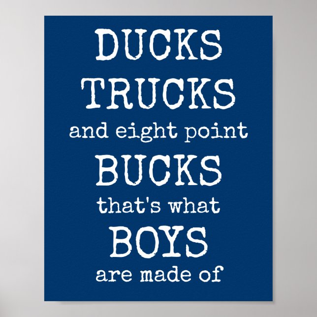 What Little Boys Are Made Of Poster print set (Front)