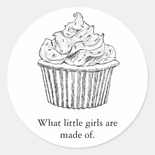 What Little Girls Are Made Of Classic Round Sticker (Front)