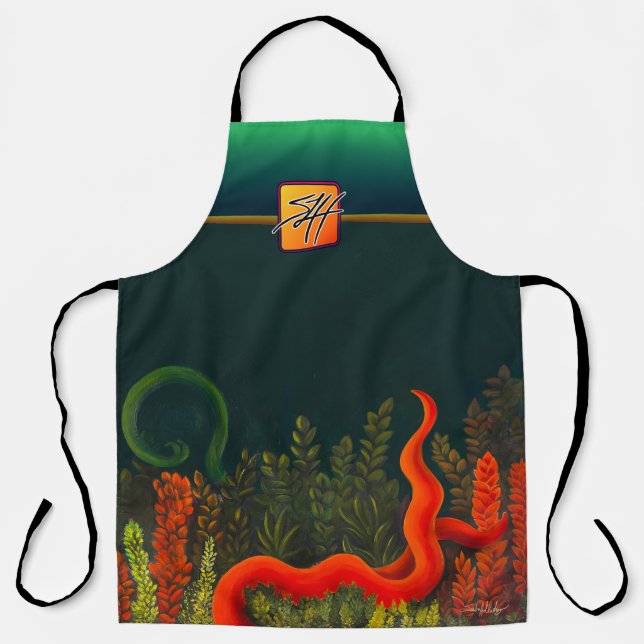 What Lurks Under Water by SL Holladay Apron (Front)
