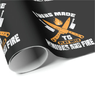 What Made To Play With Knives and Fire Kitchen Wrapping Paper
