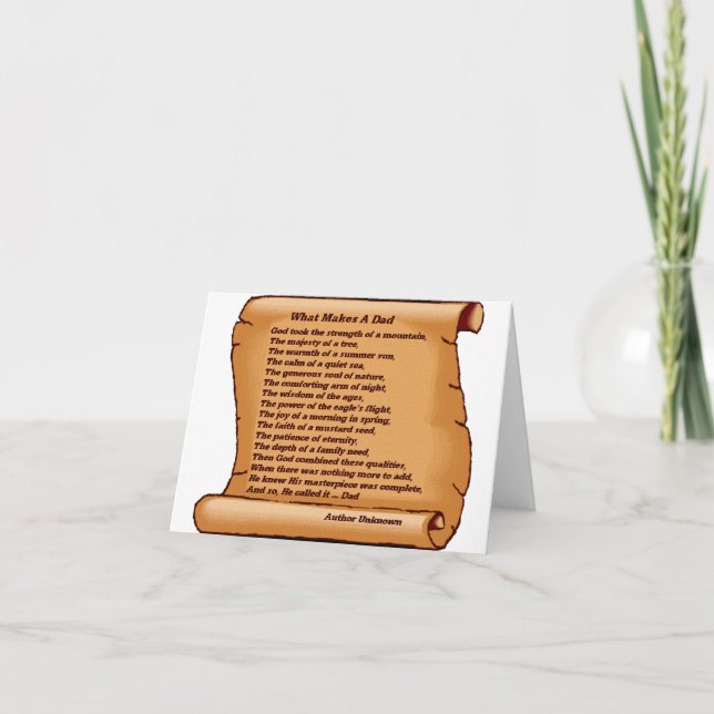 What Makes a Dad Card (Front)