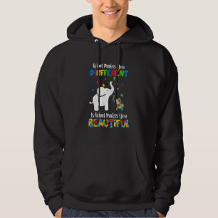 What Makes You Different Autism Child Elephant Mum Hoodie