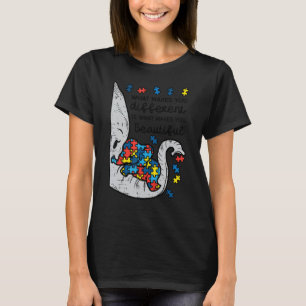 What Makes You Different Beautiful Elephant Autism T-Shirt