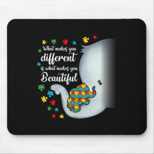 What Makes You Different Elephant Autism Mum Boys Mouse Pad