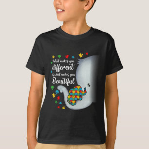 What Makes You Different Elephant Autism Mum Boys T-Shirt