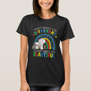 What Makes You Different Elephant Mom Autism Child T-Shirt