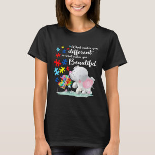 What Makes You Different Elephant Mom Autism Child T-Shirt