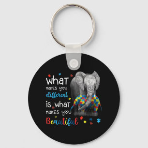 What Makes You Different Elephant Mum Autism Aware Key Ring