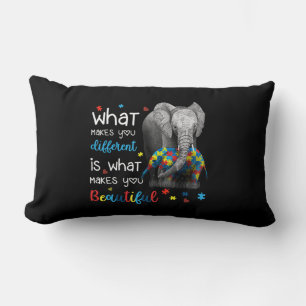 What Makes You Different Elephant Mum Autism Aware Lumbar Cushion