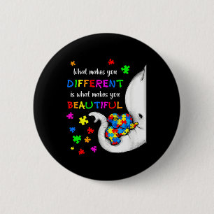 What Makes You Different Elephant Mum Autism Child 6 Cm Round Badge