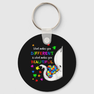 What Makes You Different Elephant Mum Autism Child Key Ring