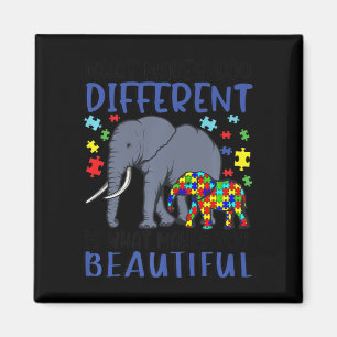 What Makes You Different Elephant Mum Autism Child Magnet