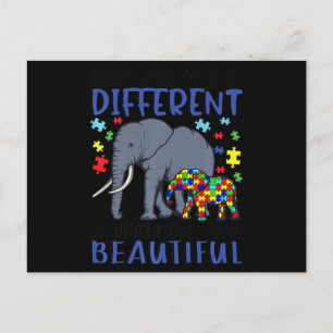 What Makes You Different Elephant Mum Autism Child Postcard