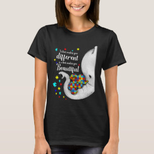 What Makes You Different Elephant Mum Autism Child T-Shirt