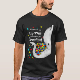 What Makes You Different Elephant Mum Autism Child T-Shirt