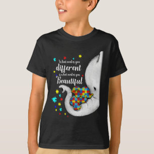 What Makes You Different Elephant Mum Autism Child T-Shirt